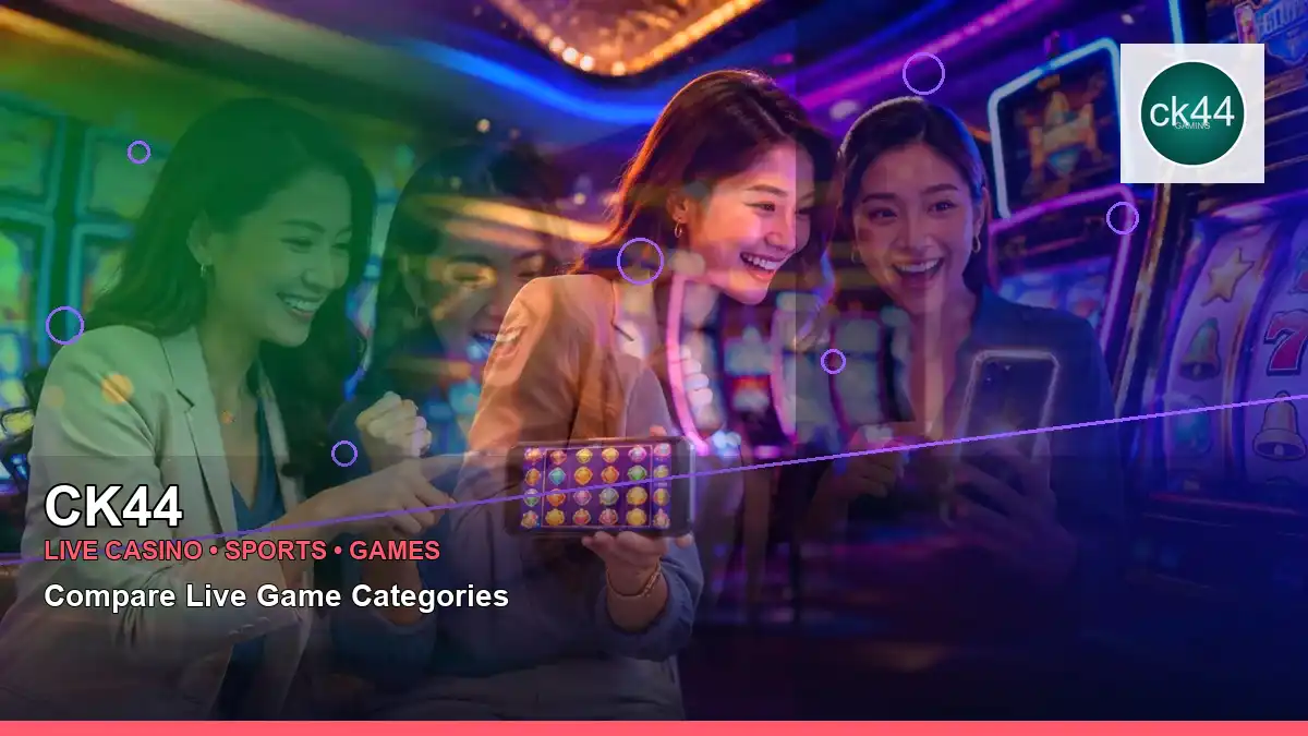 CK44 লাইভ ক্যাসিনো ও স্পোর্টস গেমস | Bangladesh live gaming — live casino showcase · 4 — sports